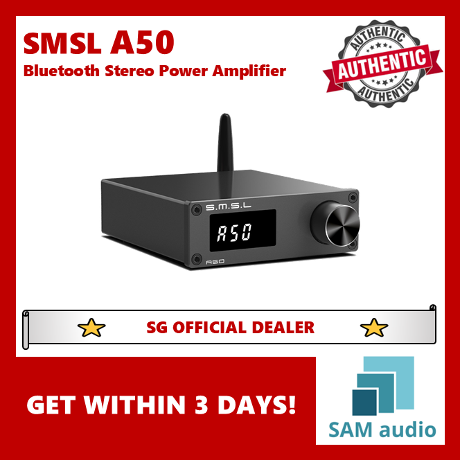 [🎶SG] SMSL A50 Bluetooth Stereo Audio Power Amplifier