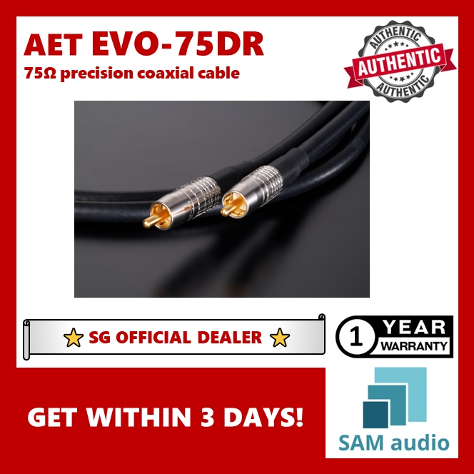 [🎶SG] AET EVO-75DR 1.2m Coaxial Cable