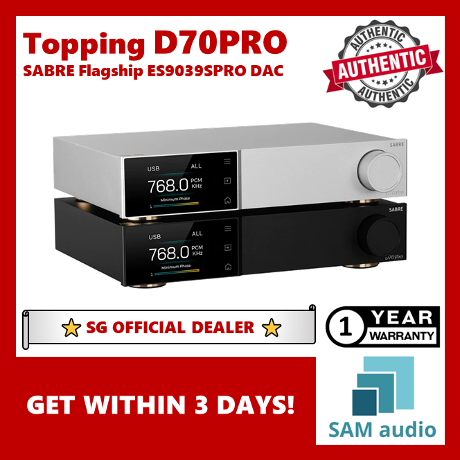 🎶SG] TOPPING D70PRO SABRE Flagship ES9039SPRO DAC (D70 PRO) – SAM