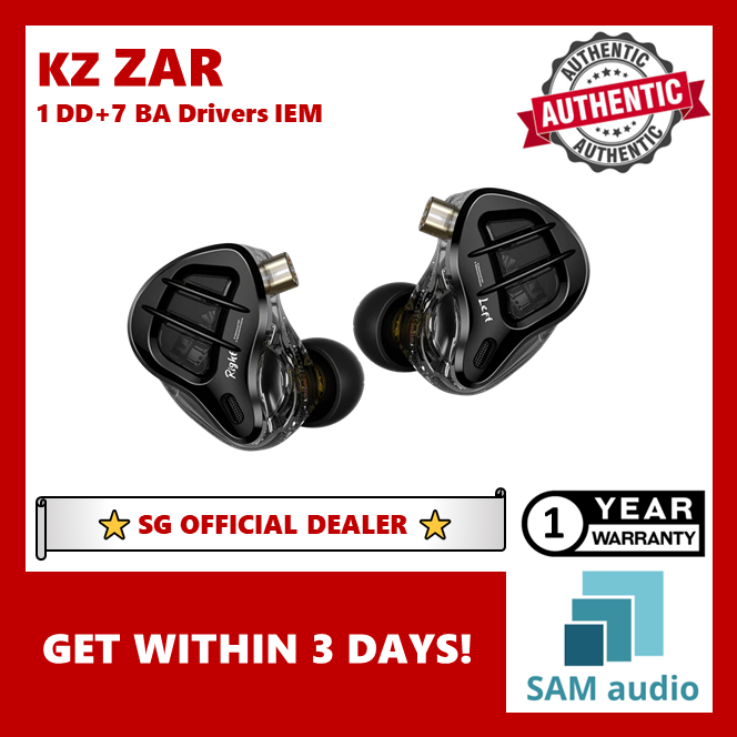 [🎶SG] KZ ZAR 1 Dynamic + 7 Balanced Armature Drivers IEM With MIC