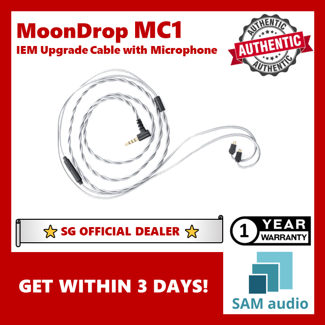 [🎶SG] MOONDROP MC1 IEM UPGRADE CABLE WITH MICROPHONE