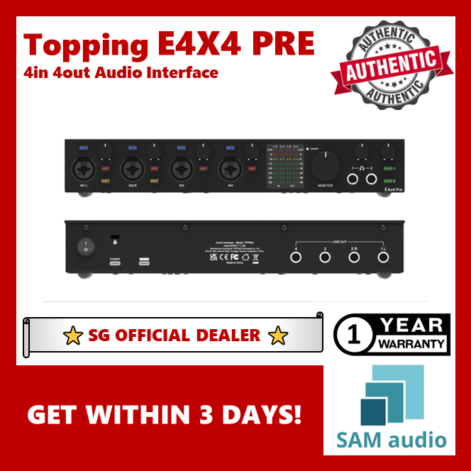 [🎶SG] TOPPING E4x4 Pre Audio Interface