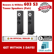 Load image into Gallery viewer, [🎶SG] Bowers &amp; Wilkins 603 S3 Tower Floorstanding Speakers - 1 Pair (B&amp;W)
