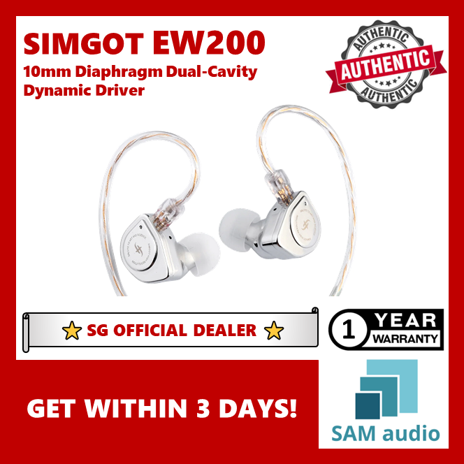 [🎶SG] SIMGOT EW200 10mm Diaphragm Dual-Cavity Dynamic Driver