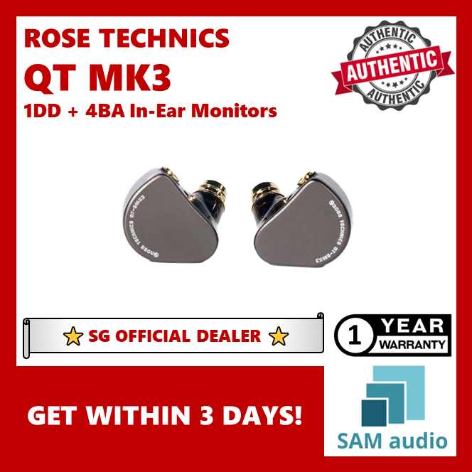 [🎶SG] ROSESELSA (ROSE TECHNICS) QT9 MK3 1DD + 4BA IN EAR MONITORS (QT9 MK III)