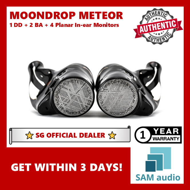 [🎶SG] MOONDROP METEOR 1 DD + 2 BA + 4 Planar IEMs