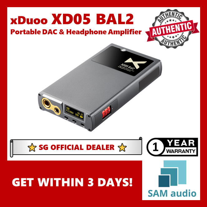 SG XDUOO XD-05 Bal2 Portable Dual ES9038Q2M DAC and Headphone Ampli SAM Audio SG