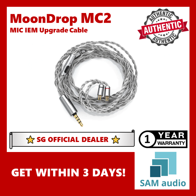 [🎶SG] MOONDROP MC2 Microphone IEM Upgrade Cable