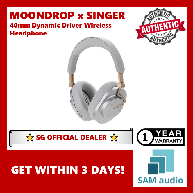 [🎶SG] MOONDROP x SINGER: EDGE 40mm Dynamic Driver Wireless Headphone