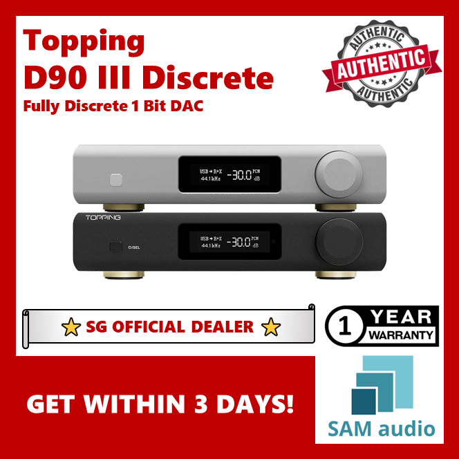 [🎶SG] TOPPING D90 III Discrete (D90III Discrete) Fully Discrete 1 Bit Fully Balanced HiFi DAC
