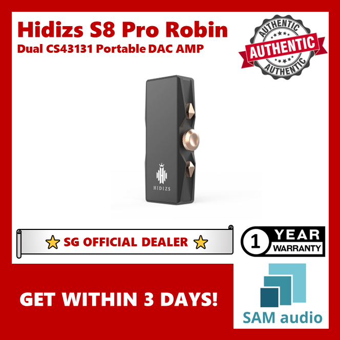 [🎶SG] HIDIZS S8 PRO ROBIN Dual CS43131 Portable DAC Amplifier