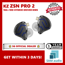 Load image into Gallery viewer, [🎶SG] KZ ZSN PRO 2 Hybrid Drivers 1BA + 1DD In-Ear Monitors IEM WITH MIC

