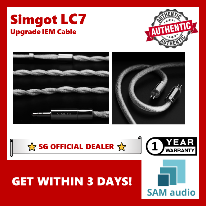 [🎶SG] SIMGOT LC7 OFC & Silver Plated IEM Upgrade Cable