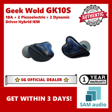 Load image into Gallery viewer, [🎶SG] GEEK WOLD GK10S Hybrid IEM 1BA + 2 Piezoelectric + 2 Dynamic Driver
