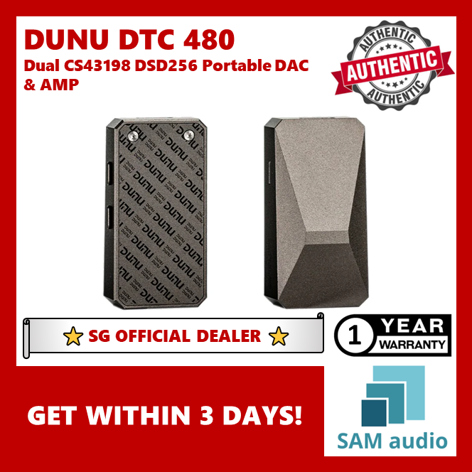 [🎶SG] DUNU DTC 480 (DTC480) Portable DAC & AMP Headphone Amplifer Dual CS43198