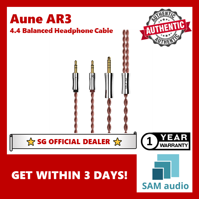 [🎶SG] Aune AR3 4.4mm Balanced Headphone Cable