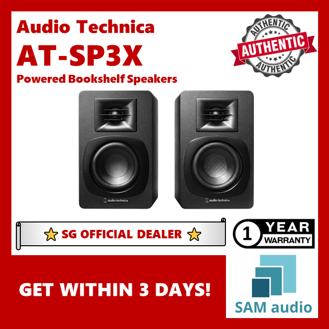 [🎶SG] AUDIO TECHNICA AT-SP3X (SP3X) Powered Bluetooth Bookshelf Speakers