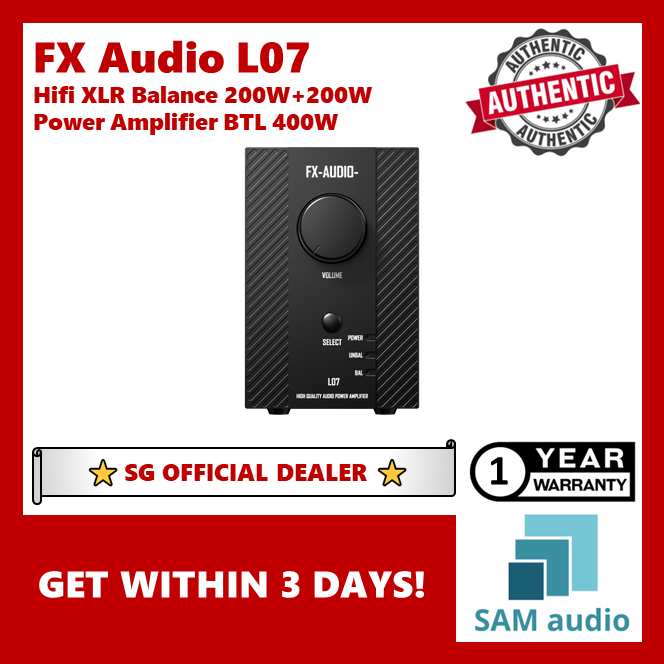 [🎶SG] FX AUDIO FX-L07 (FXL07, FX L07) Hifi Power Amplifier