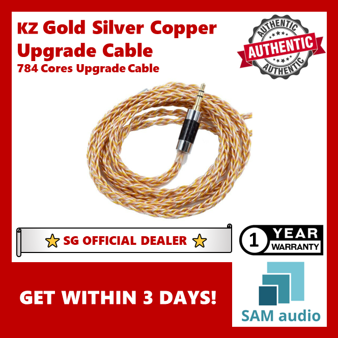 [🎶SG] KZ Gold Silver Copper Upgrade Cable