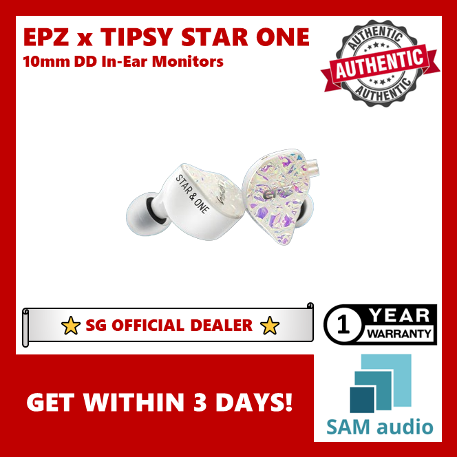 Epz Tipsy StarOne 10MM LCP+PUイヤホン（WHITE） EPZ X Tipsy Star One – Linsoul Audio
