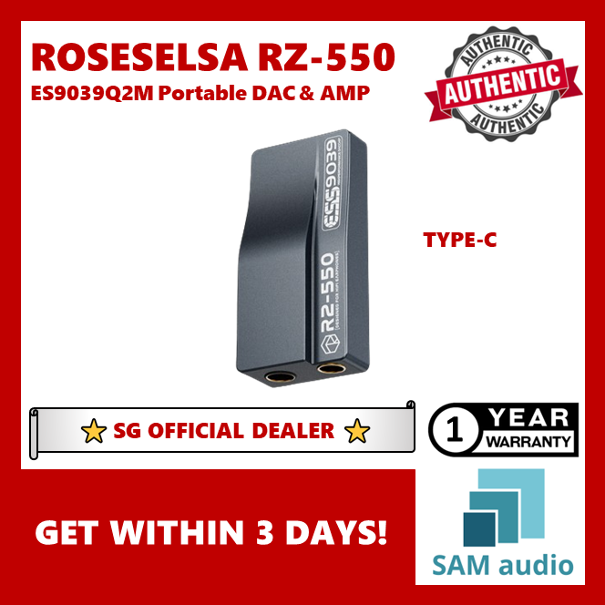 [🎶SG] ROSESELSA RZ-550 (RZ550) ES9039Q2M Portable DAC & AMP