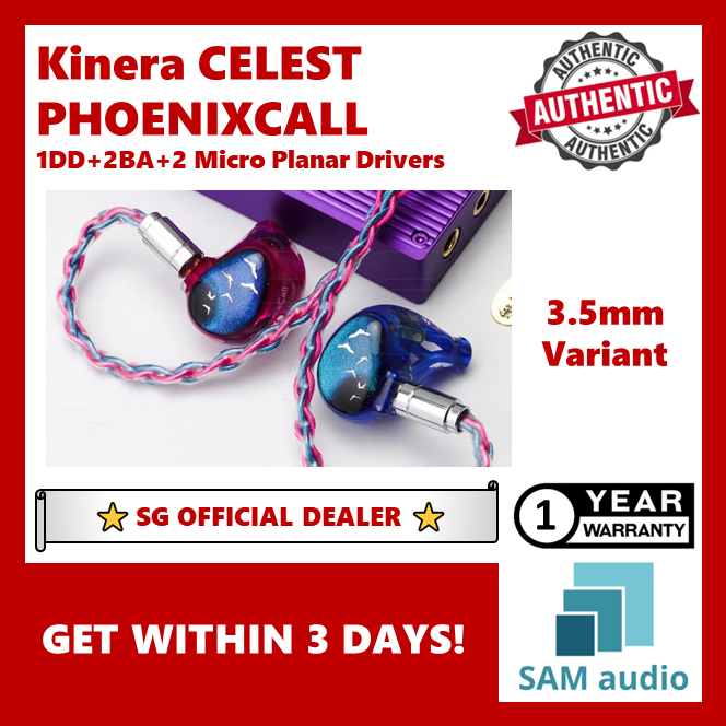 [🎶SG] Kinera Celest Phoenixcall 1DD + 2BA + 2 Micro Planar Drivers IEM