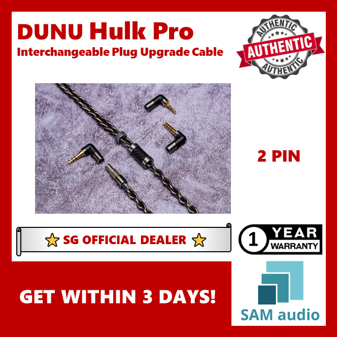 [🎶SG] DUNU HULK PRO Interchangeable Plug IEM Upgrade Cable