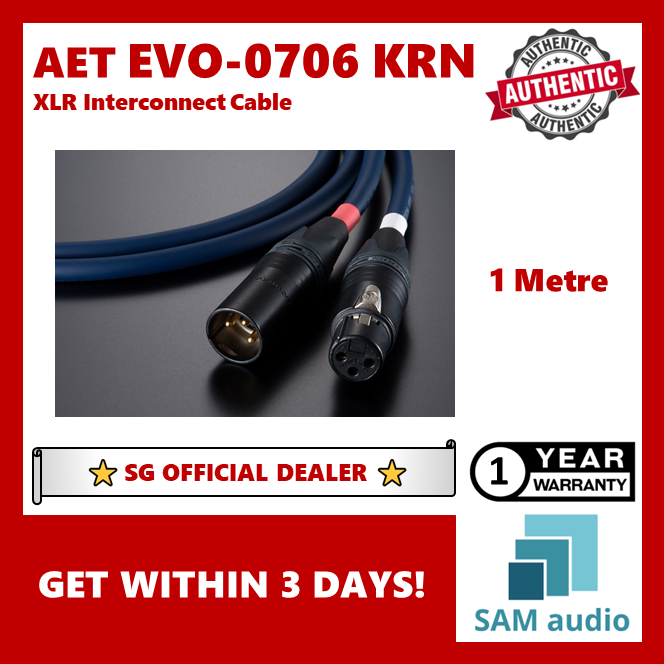 [🎶SG] AET EVO-0706 KRN XLR Interconnect Cable (Pair)