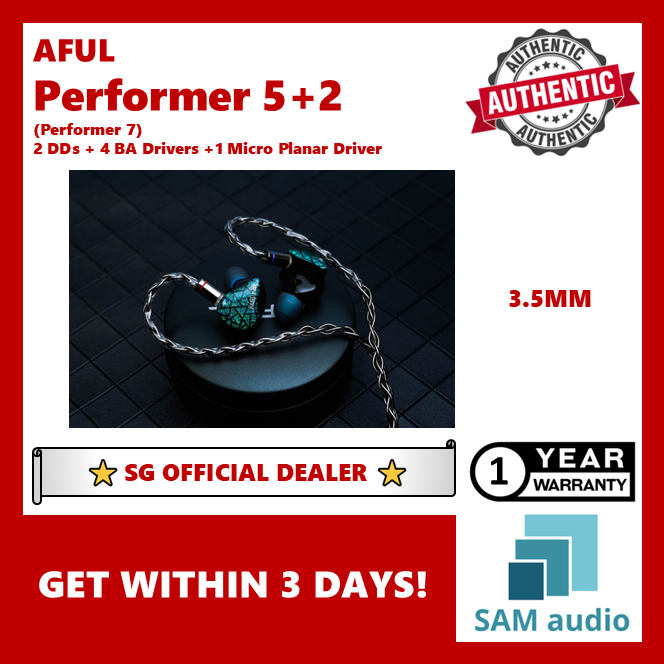 [🎶SG] AFUL PERFORMER 5+2 / PERFORMER 7 - 2 Dynamic + 4 BA + 1 Micro Planar Driver IEM