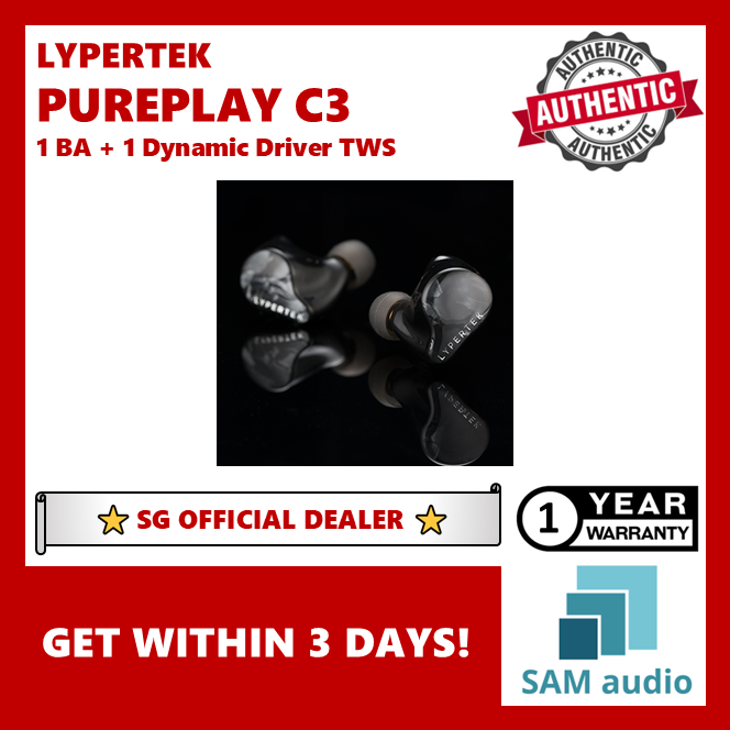 [🎶SG] LYPERTEK PUREPLAY C3 - 1DD + 1BA True Wireless TWS