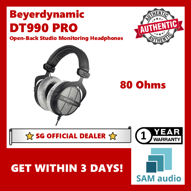 [🎶SG] Beyerdynamic DT 990 Pro (DT990 Pro) Open Back Studio Headphones for mixing and mastering