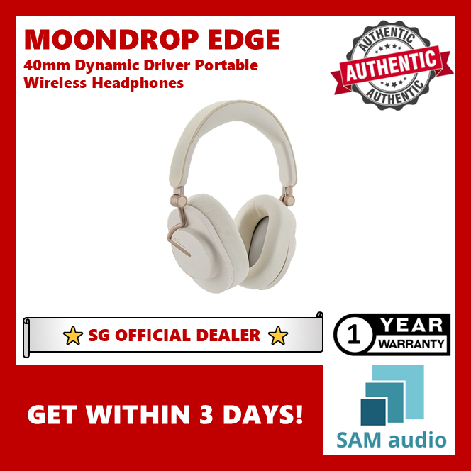 [🎶SG] MOONDROP EDGE 40mm Dynamic Driver Portable Wireless Headphones