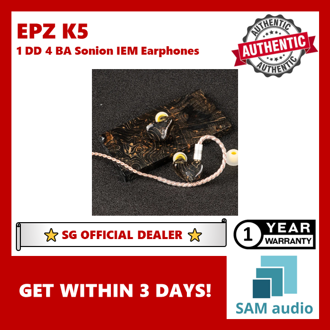 🎶SG] EPZ K5 1DD + 4BA Sonion IEM Earphones – SAM Audio SG
