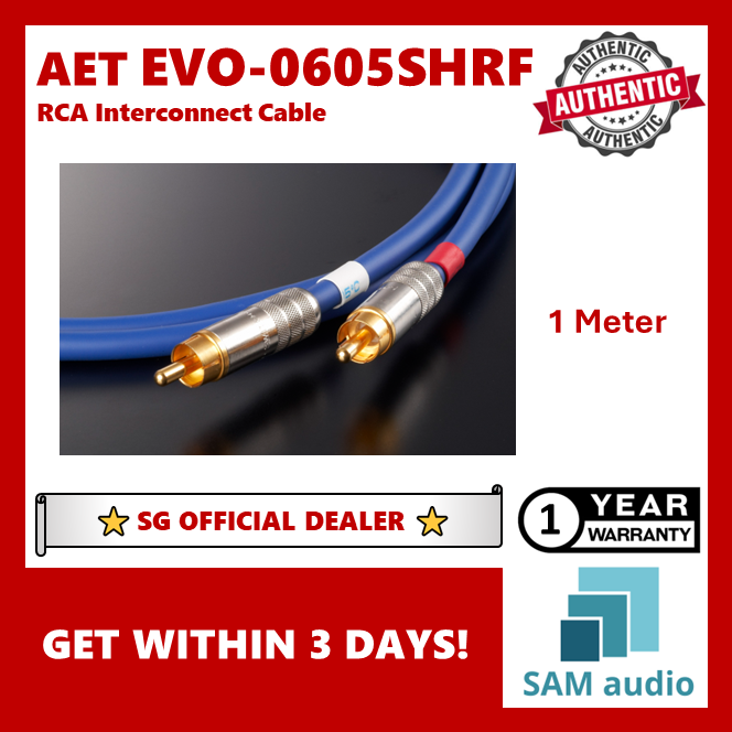 [🎶SG] AET EVO-0605SHRF RCA Interconnect Cable