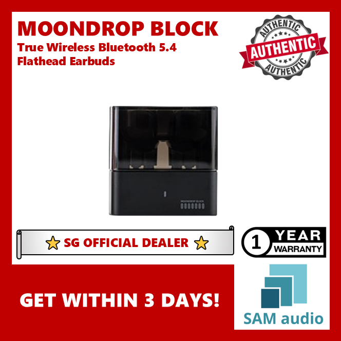 [🎶SG] MOONDROP BLOCK True Wireless Bluetooth 5.4 Flathead Earbuds