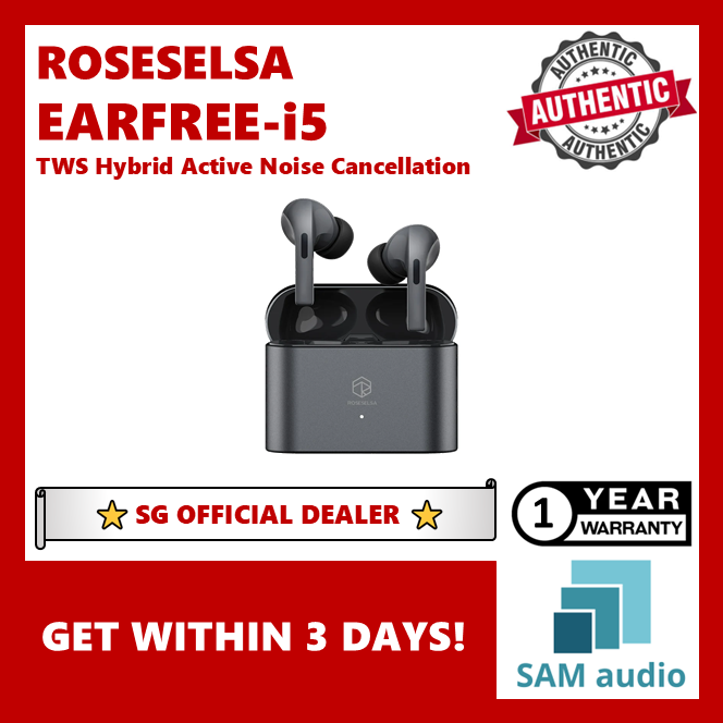 [🎶SG] ROSESELSA EARFREE i-5 (EARFREE i5) ANC TWS True Wireless EarBuds