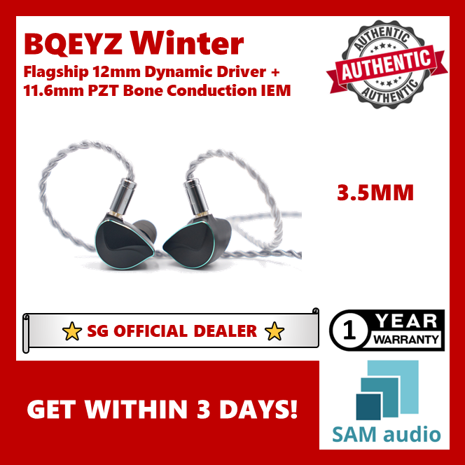 [🎶SG] BQEYZ Weather Series WINTER - Flaghsip 12mm Dynamic Driver + 11.6mm PZT Bone Conduction IEMs