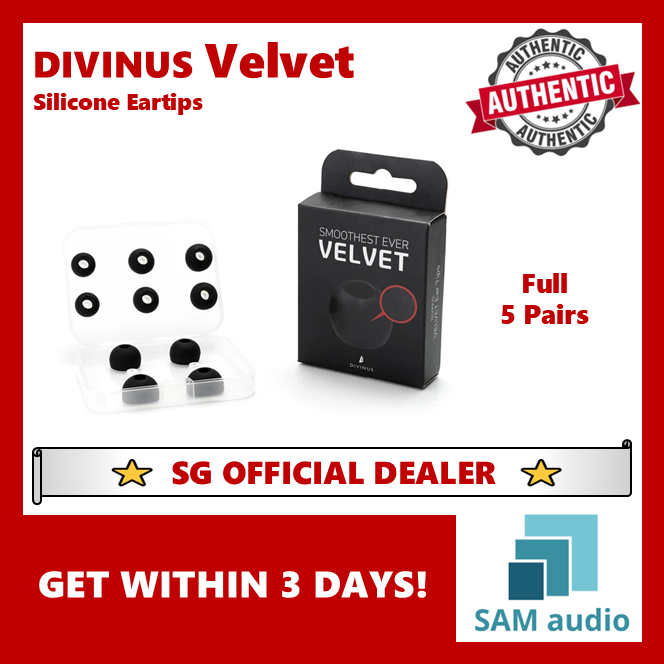 [🎶SG] DIVINUS Velvet Replacement Silicone Eartips