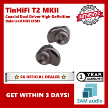 Load image into Gallery viewer, [🎶SG] TinHiFi T2 MKII (T2 MK2 / T2 Mkii) Coaxial Dual Drivers High-Definition Balanced HiFi IEMs
