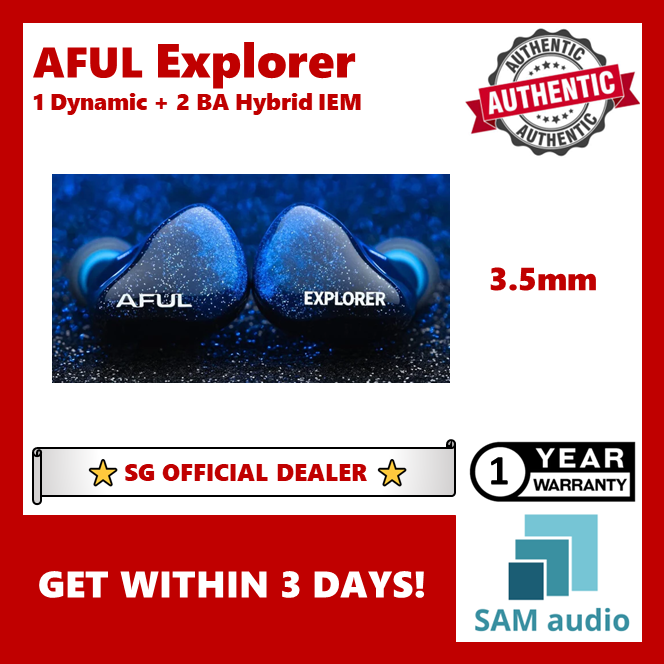 [🎶SG] AFUL Explorer 1 Dynamic + 2 BA Hybrid In-Ear Monitors IEM