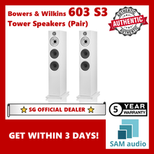 Load image into Gallery viewer, [🎶SG] Bowers &amp; Wilkins 603 S3 Tower Floorstanding Speakers - 1 Pair (B&amp;W)
