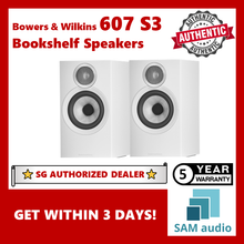 Load image into Gallery viewer, [🎶SG] Bowers &amp; Wilkins 607 S3 Bookshelf Speakers - 1 Pair (B&amp;W)
