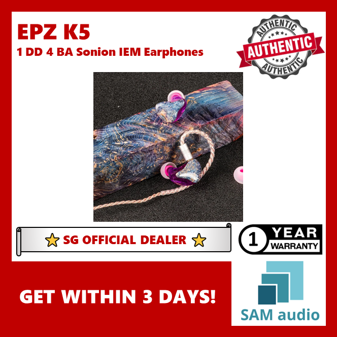 🎶SG] EPZ K5 1DD + 4BA Sonion IEM Earphones – SAM Audio SG