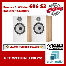Load image into Gallery viewer, [🎶SG] Bowers &amp; Wilkins 606 S3 Bookshelf Speakers - 1 Pair (B&amp;W)
