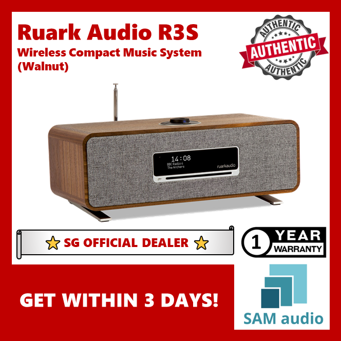 [🎶SG] Ruark Audio R3S Wireless Compact Music System, Multi-format CD Player, with Wifi and Bluetooth Connectivity