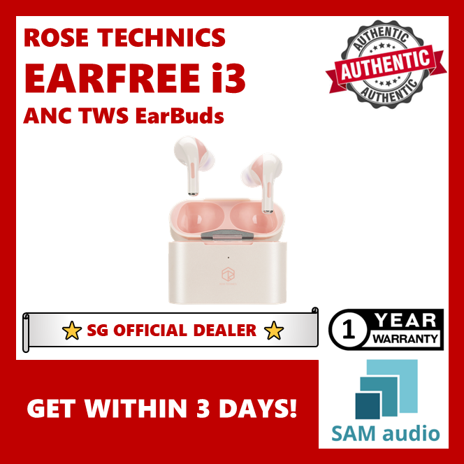 [🎶SG] ROSESELSA (ROSE TECHNICS) EARFREE i3 ANC TWS True Wireless EarBuds