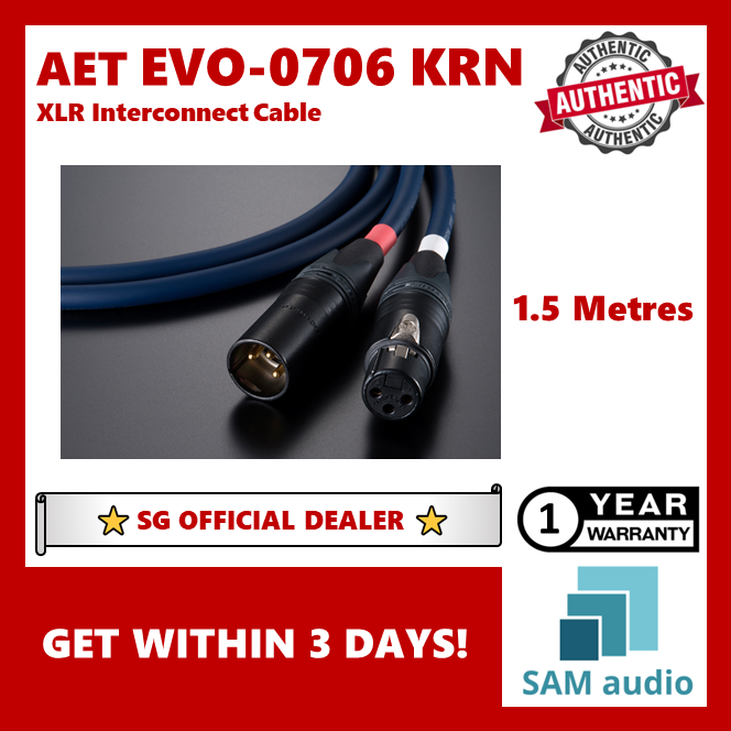 [🎶SG] AET EVO-0706 KRN XLR Interconnect Cable (Pair)