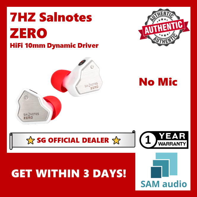 [🎶SG] 7HZ Salnotes Zero 10mm N52 Magnet Metal Composite Diaphragm Dynamic Driver IEM (International Version)