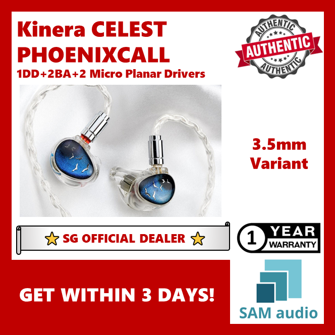 [🎶SG] Kinera Celest Phoenixcall 1DD + 2BA + 2 Micro Planar Drivers IEM