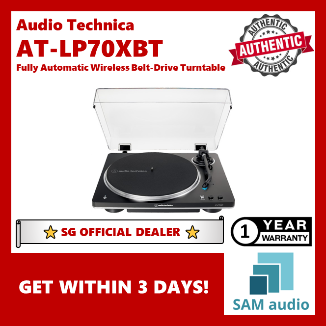 [🎶SG] AUDIO TECHNICA AT-LP70XBT (LP70XBT) Fully Automatic Wireless Belt-Drive Turntable